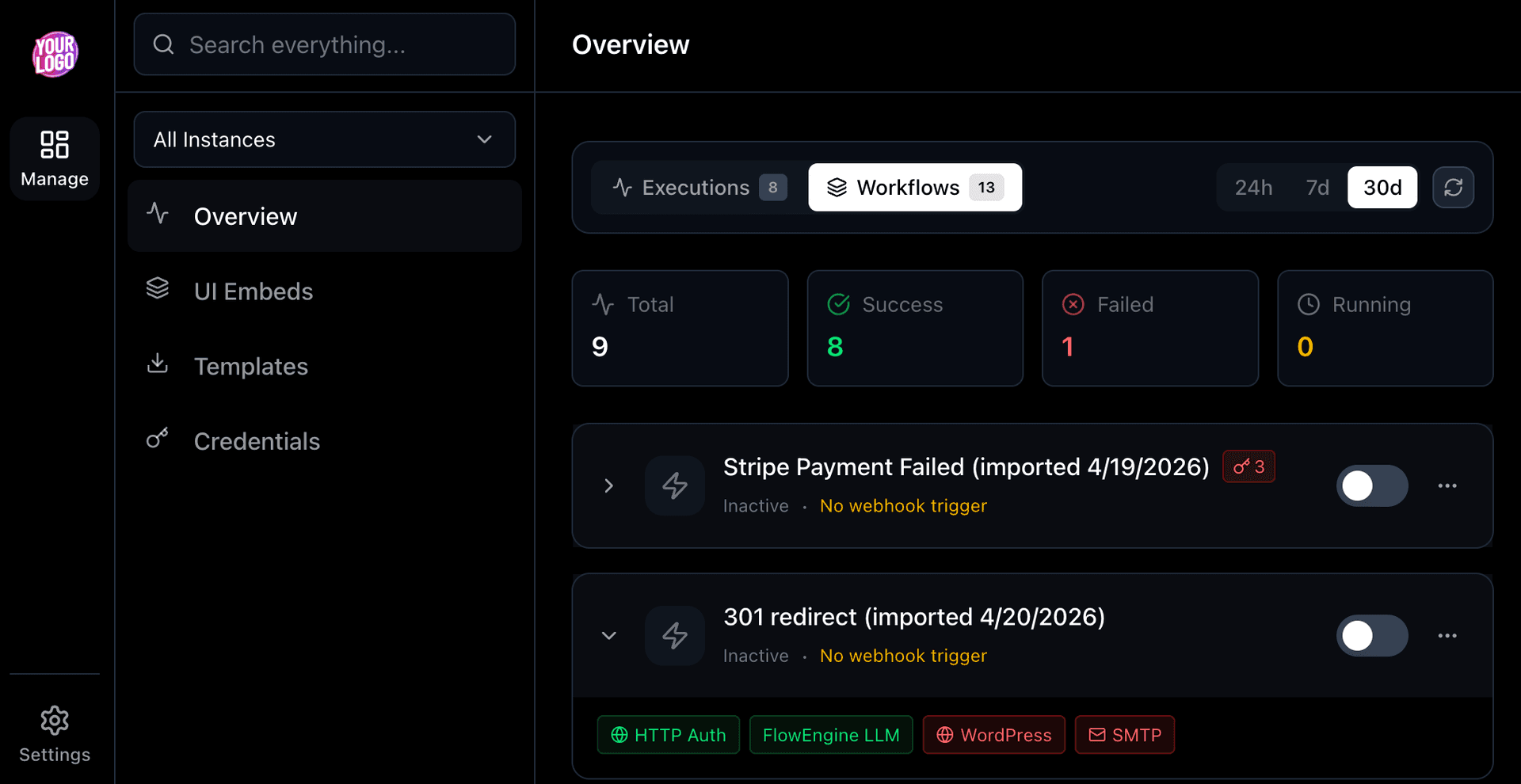 FlowEngine Portal screenshot